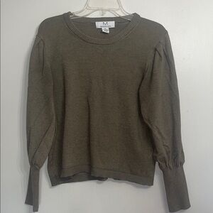 Magaschoni Cropped Olive Knit Top
